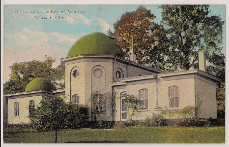Image: Post Card showing Original Observatory at College of Wooster